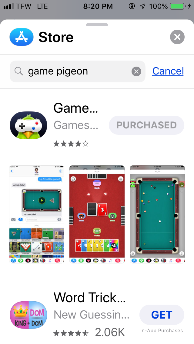 game pigeon android vs iphone