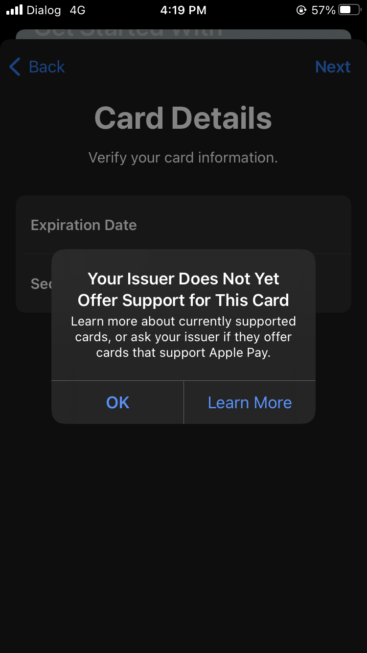 your-issuer-does-not-yet-offer-support-fo-apple-community