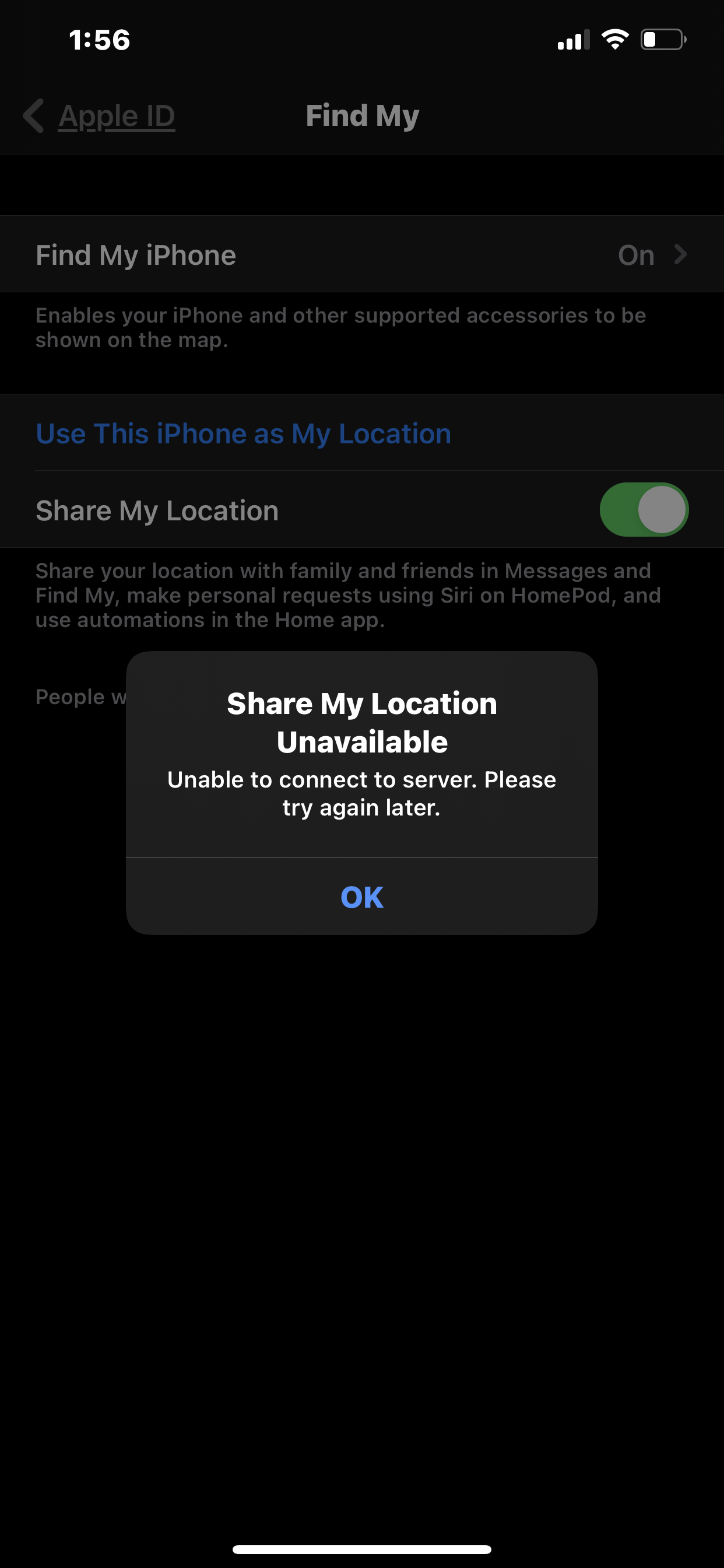 Share my location unavailable Apple Community