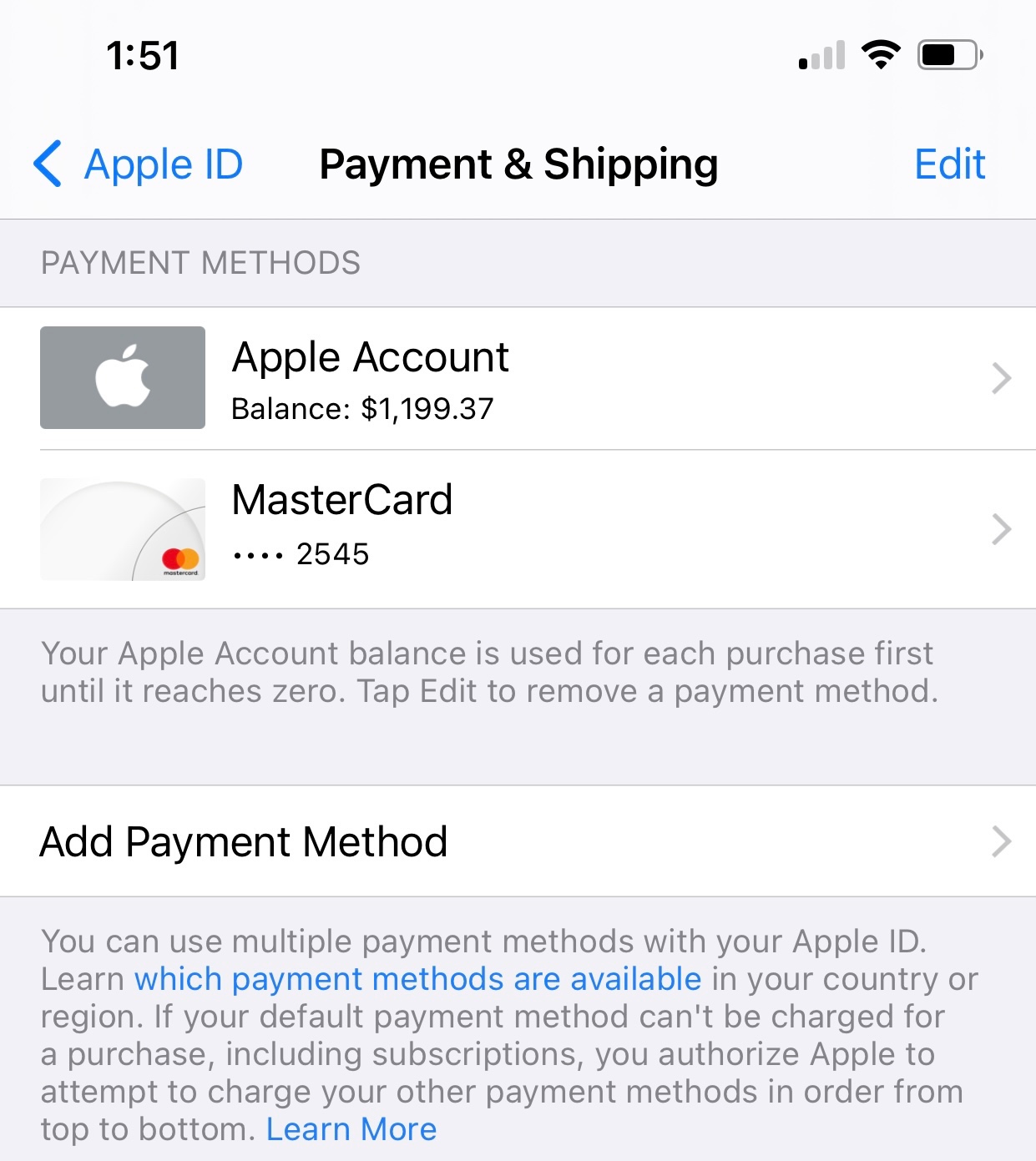 Apple account balance. - Apple Community