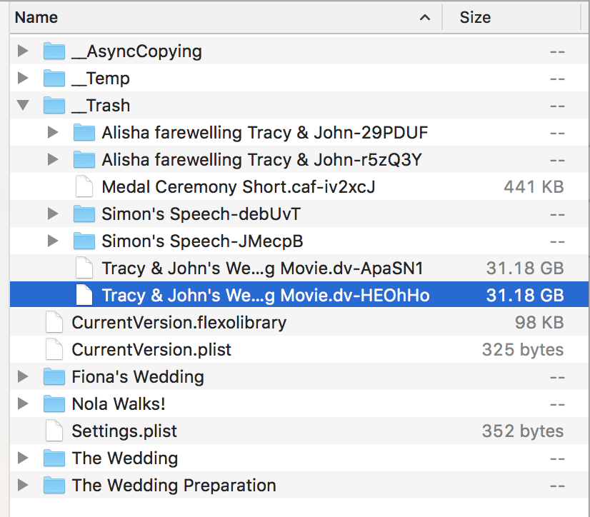 Enormous Trash File Inside Imovie How Apple Community