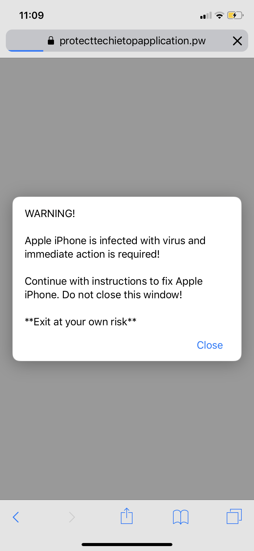 iPhone pop-up message says I've been hack… - Apple Community