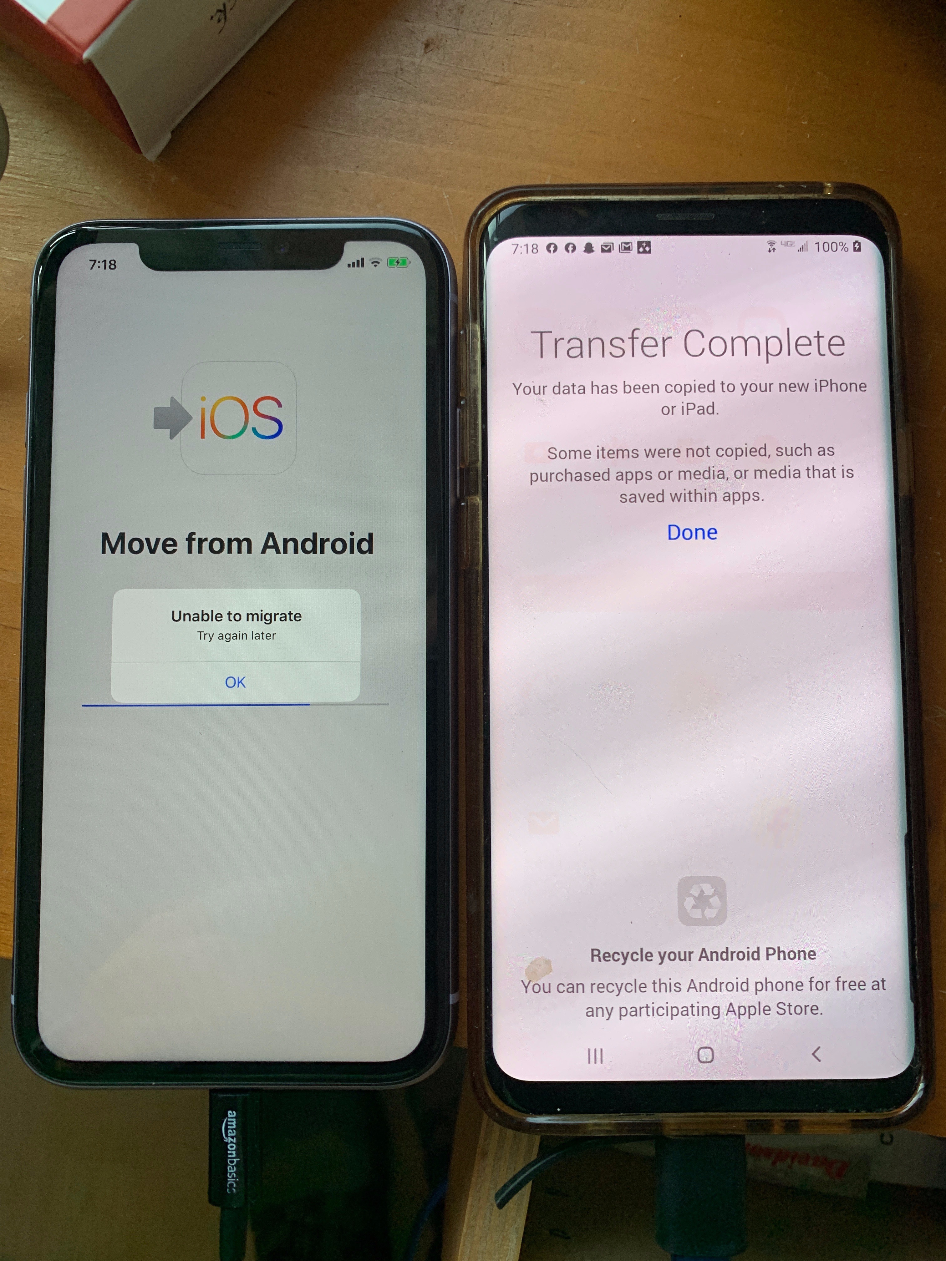 Move To Ios Not Working With Iphone 11 Apple Community