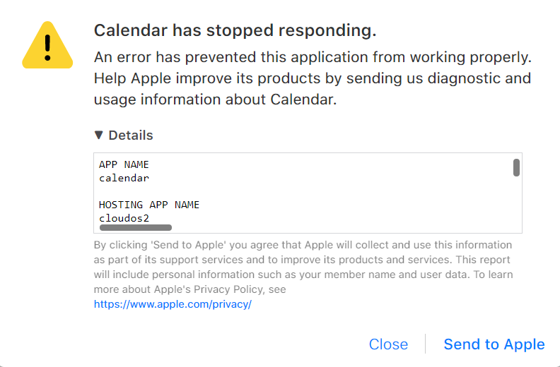 Calendar not working on Apple Community
