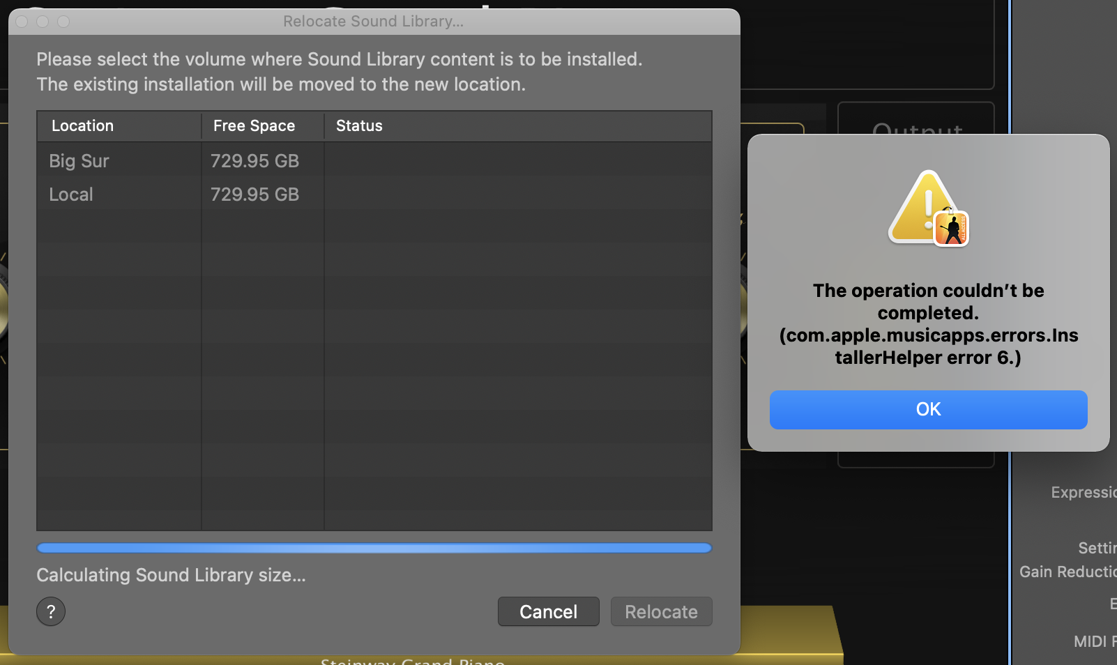 Can't relocate MainStage Sound Library Apple Community