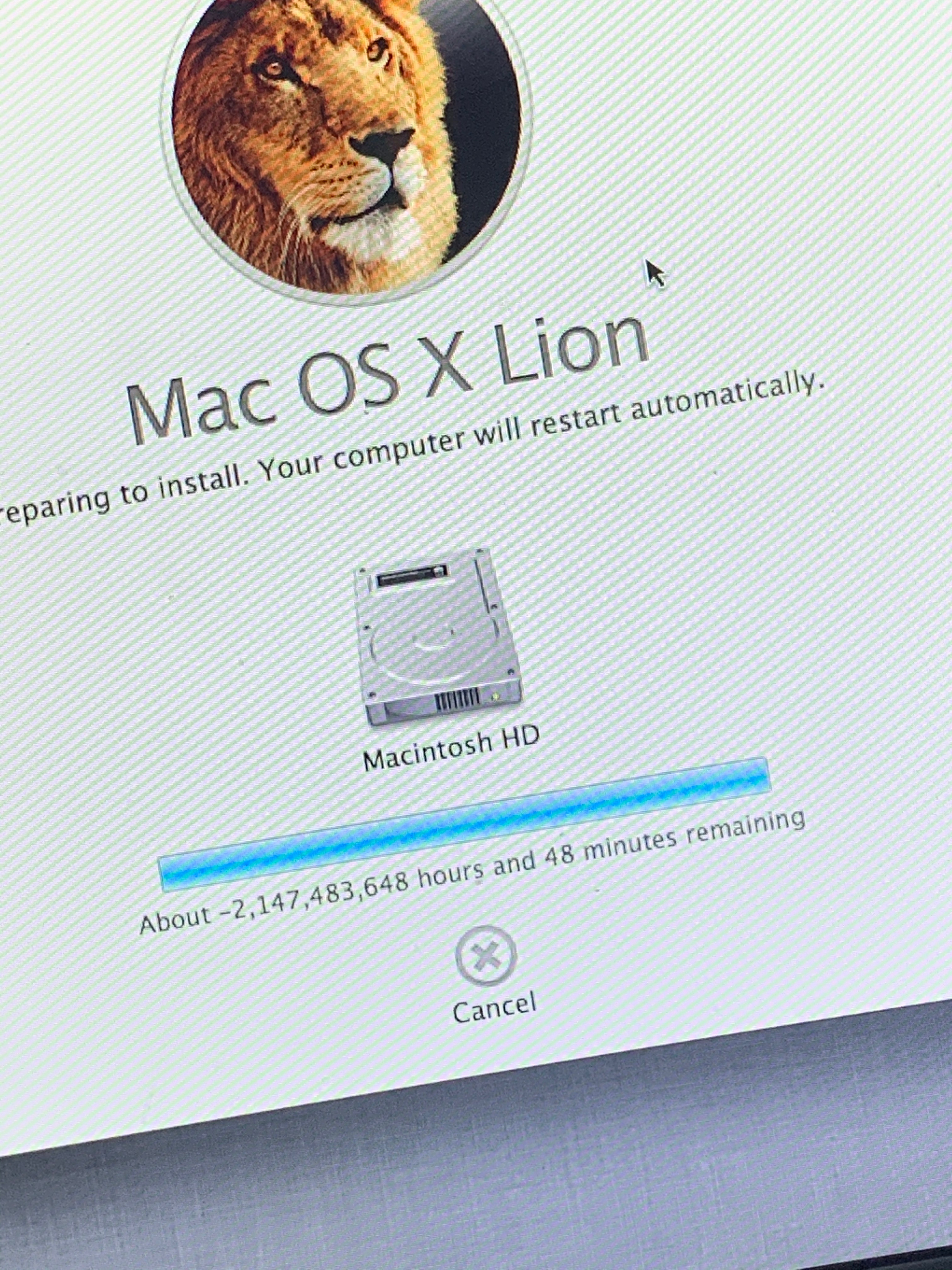 mac os x lion install cannot download additional components