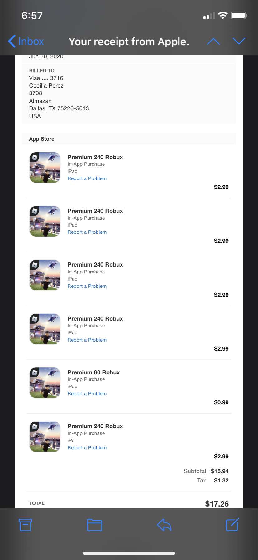 Unarhorized Purchases Apple Community - how to refund robux purchase