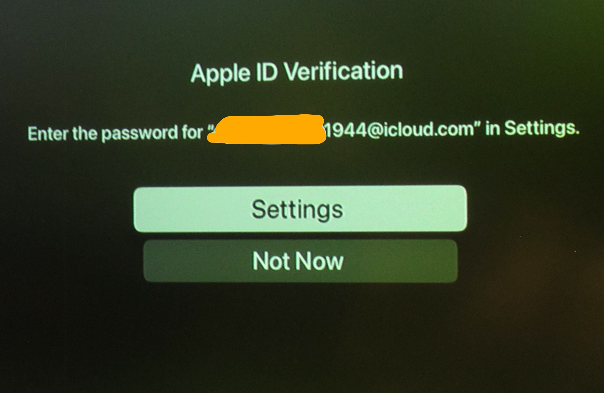 Apple TV Apple ID Verification Apple Community