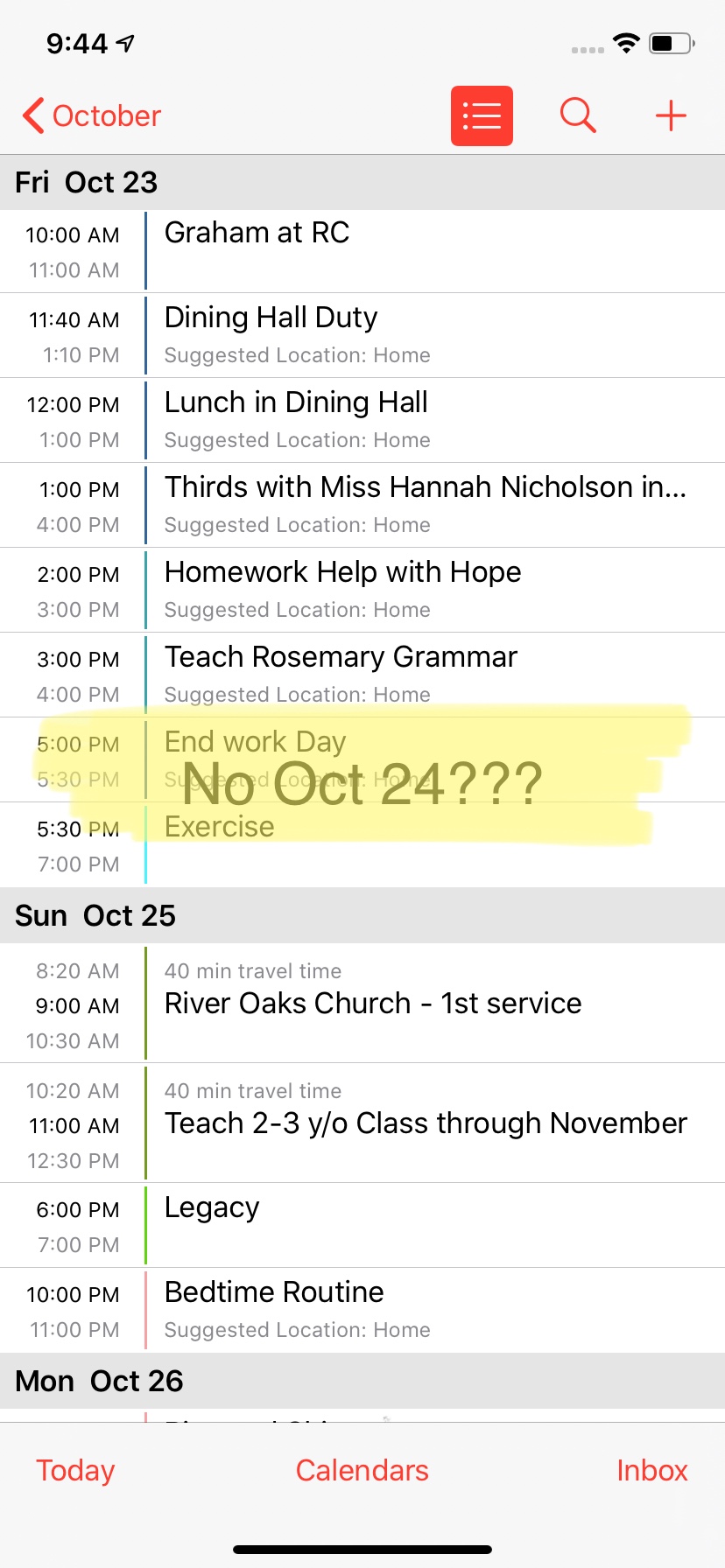 Calendar on iPhone is missing dates Apple Community