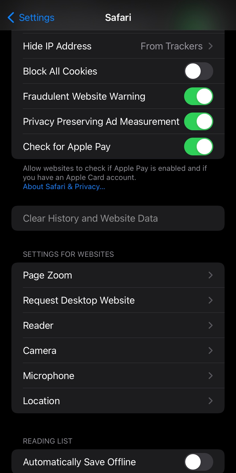 Why is my Clear history and site Data … Apple Community