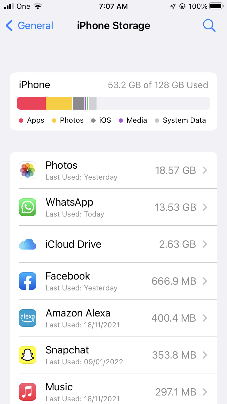 What's the difference between device storage and iCloud storage