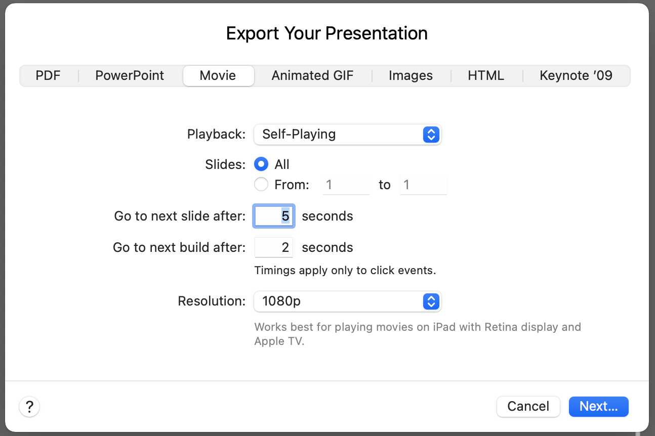 Keynote - Export to Movie, transparent ba… - Apple Community