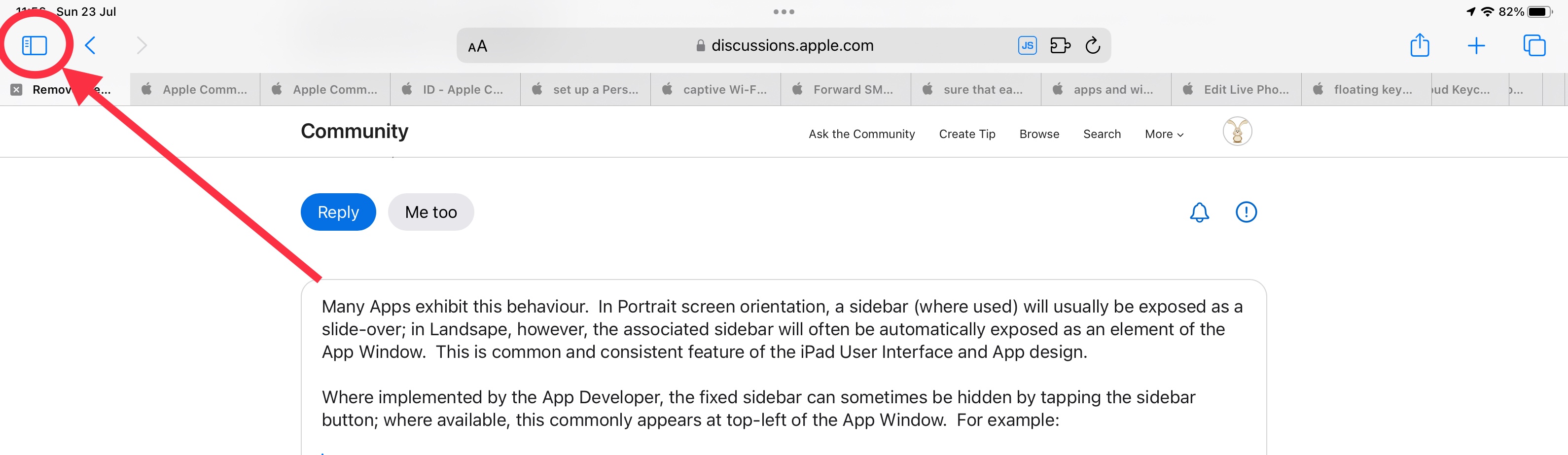 How do I Remove the Facebook sidebar for … Apple Community