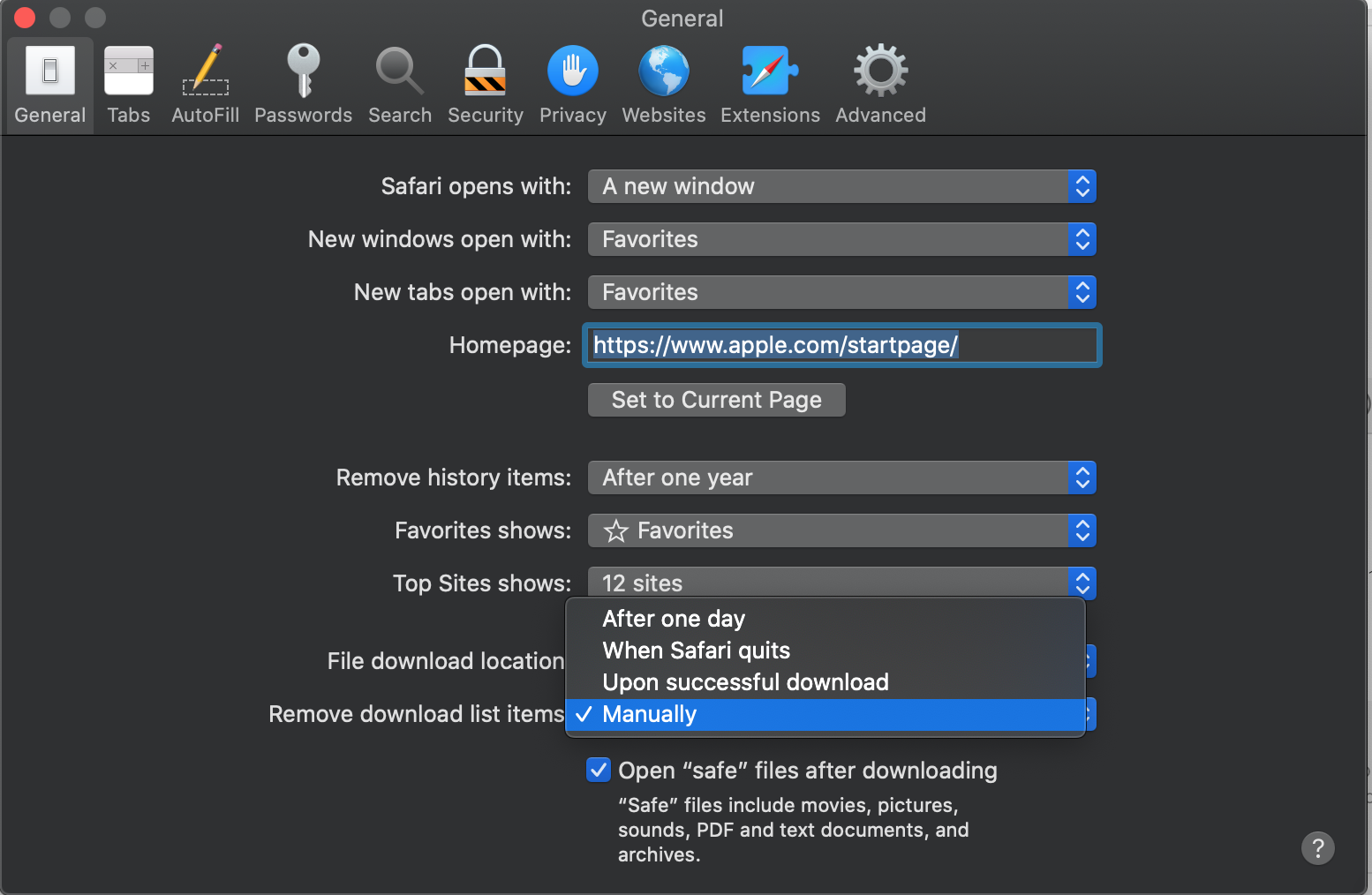 General Tab Windows. В настройках Safari “privacy & Security”. Wheres settings in Safari on Mac.