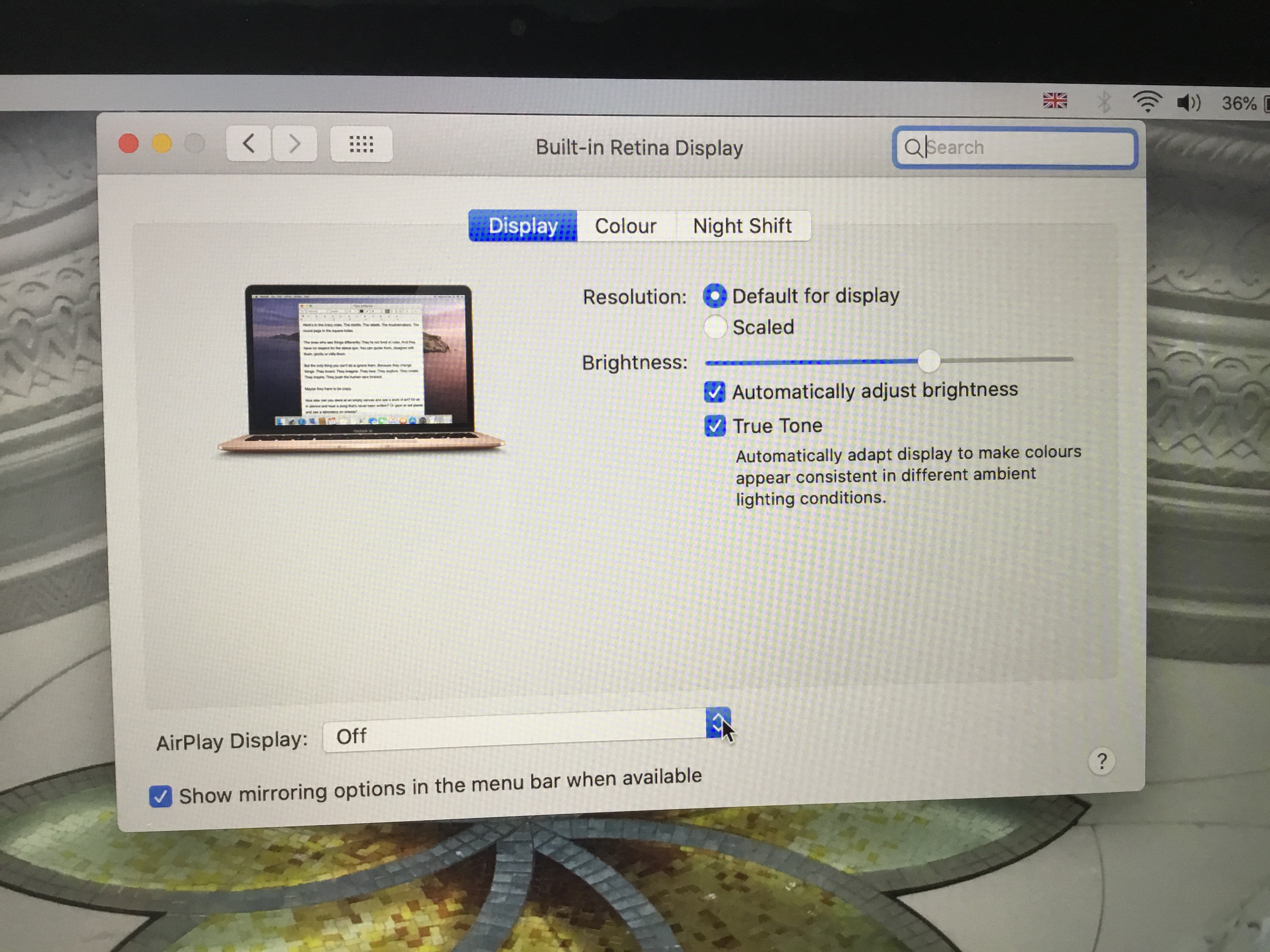 Airplay display off nothing else in drop … - Apple Community