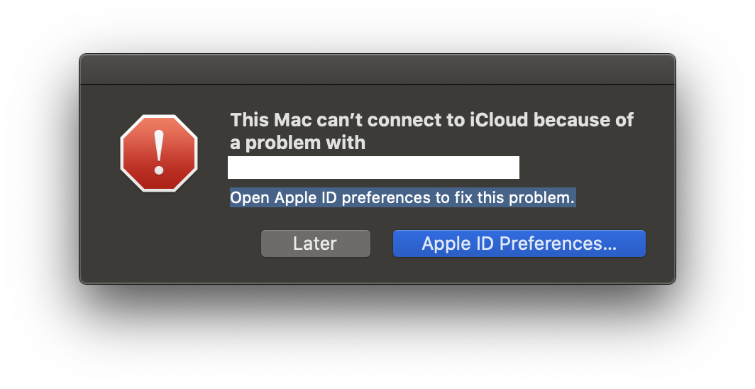 This Mac Can T Connect To Icloud Because Apple Community