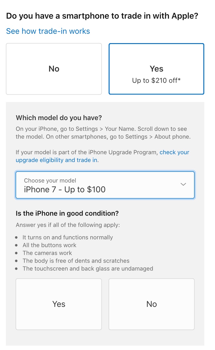 Trade in policy / Required condition of t… Apple Community