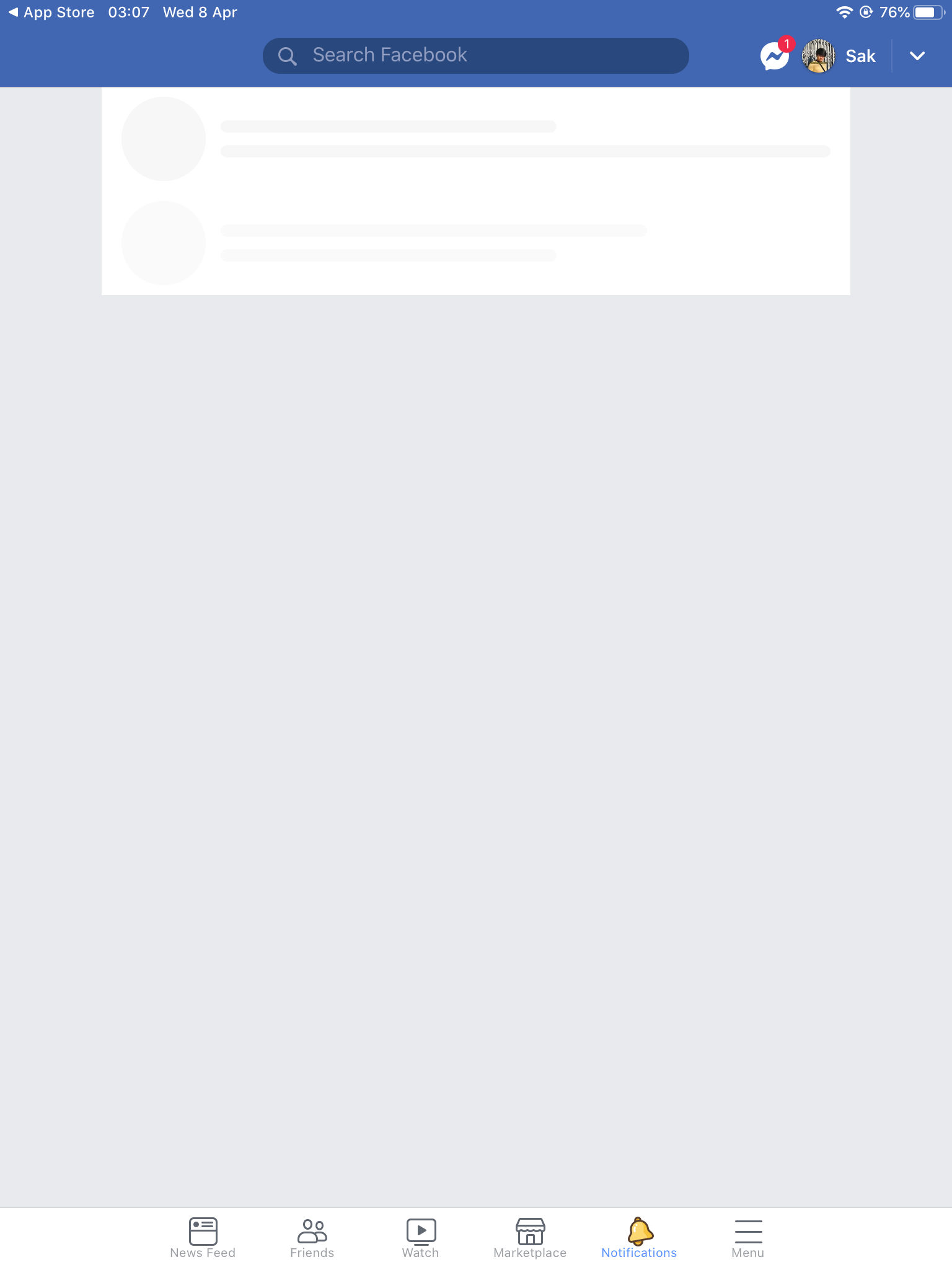 my facebook notification Apple Community