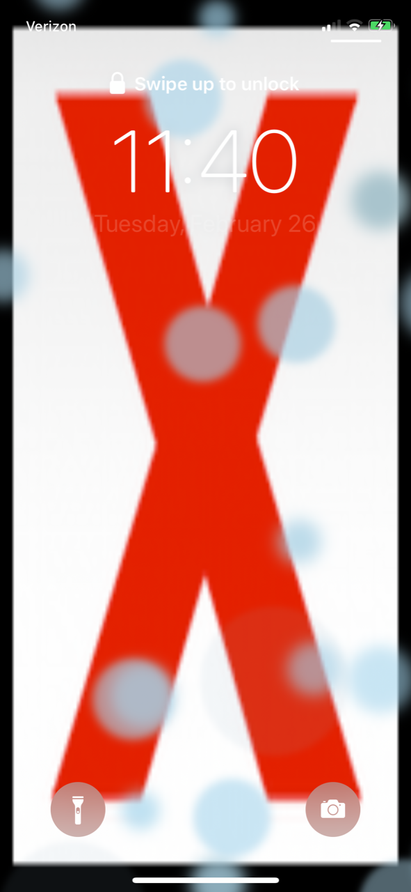 Red X on my IPhone X lock and home Screen? Apple Community