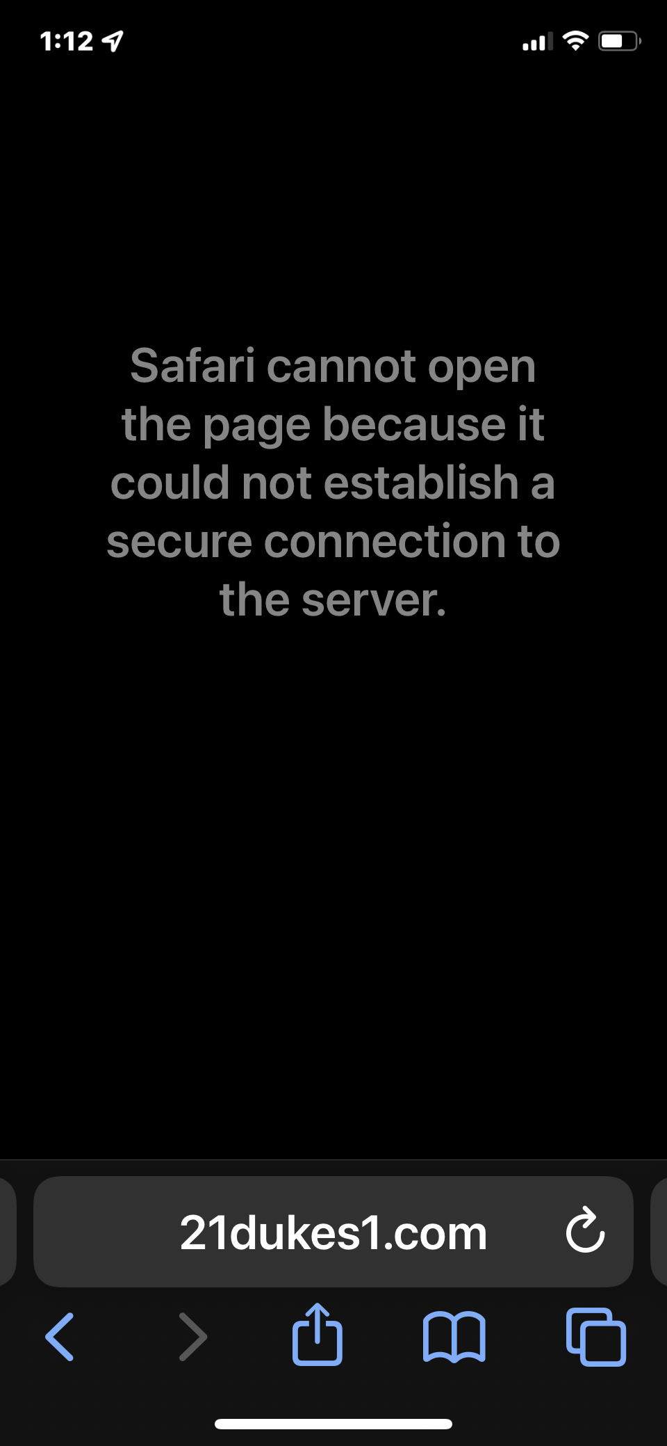 cannot open safari on my iphone