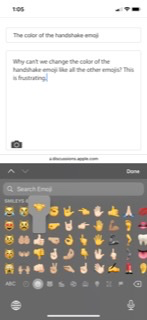The color of the handshake emoji - Apple Community