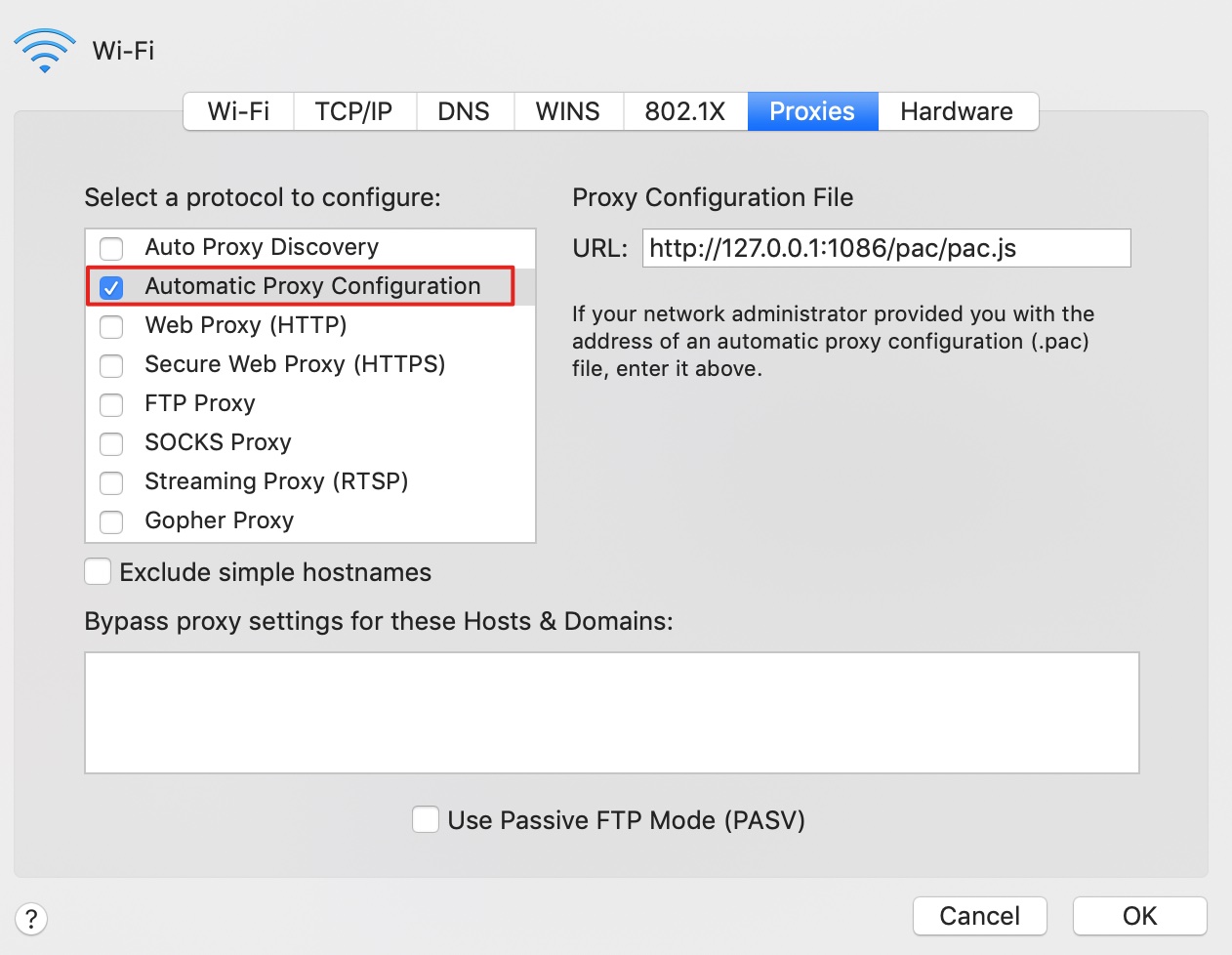 Proxy applications for mac shortcut