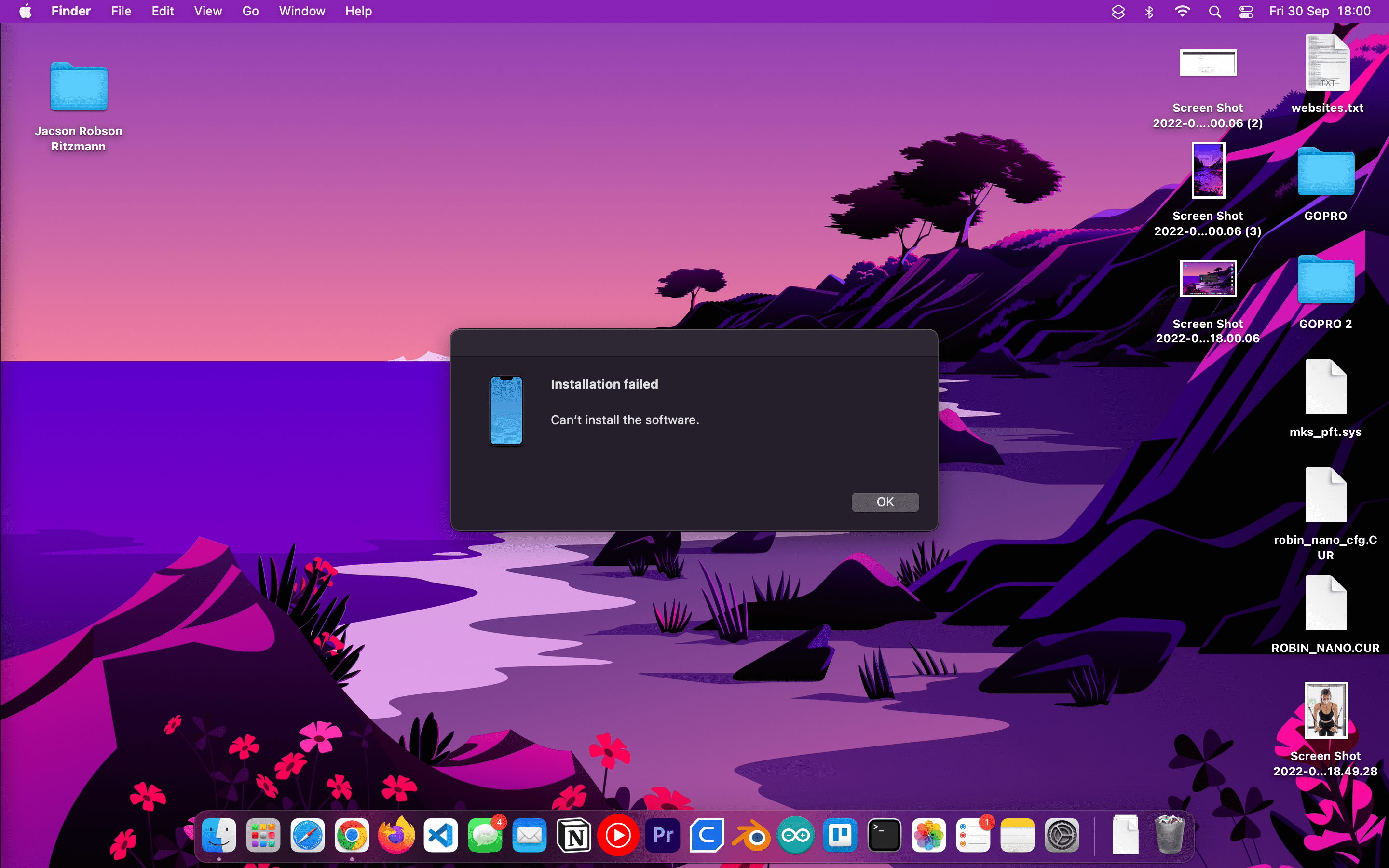 Can't install the software. - Apple Community