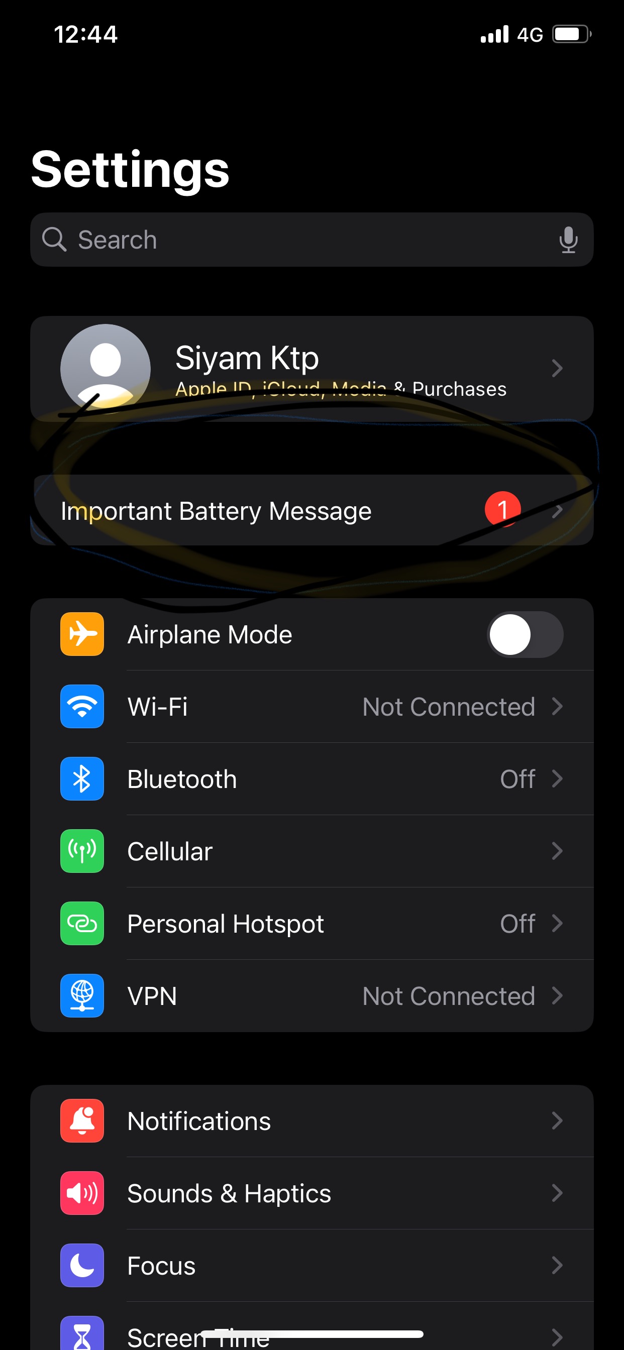 Plz remove the important Battery message … Apple Community