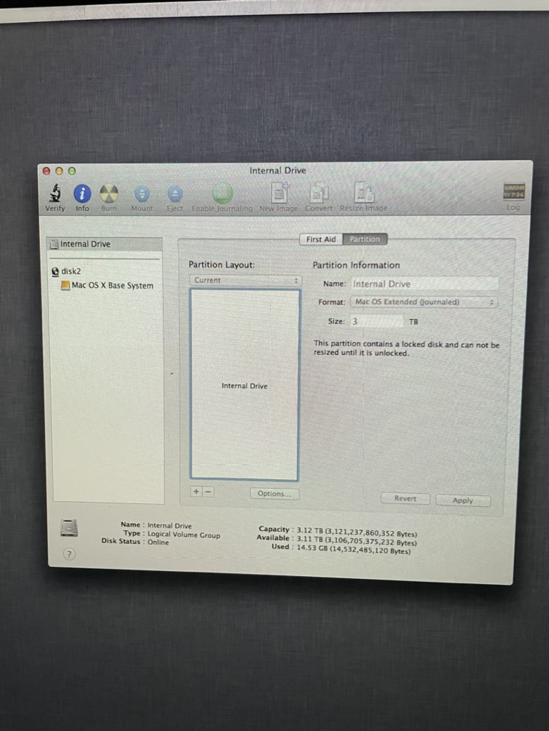 Can't partition hard drive (iMac 2012) Apple Community