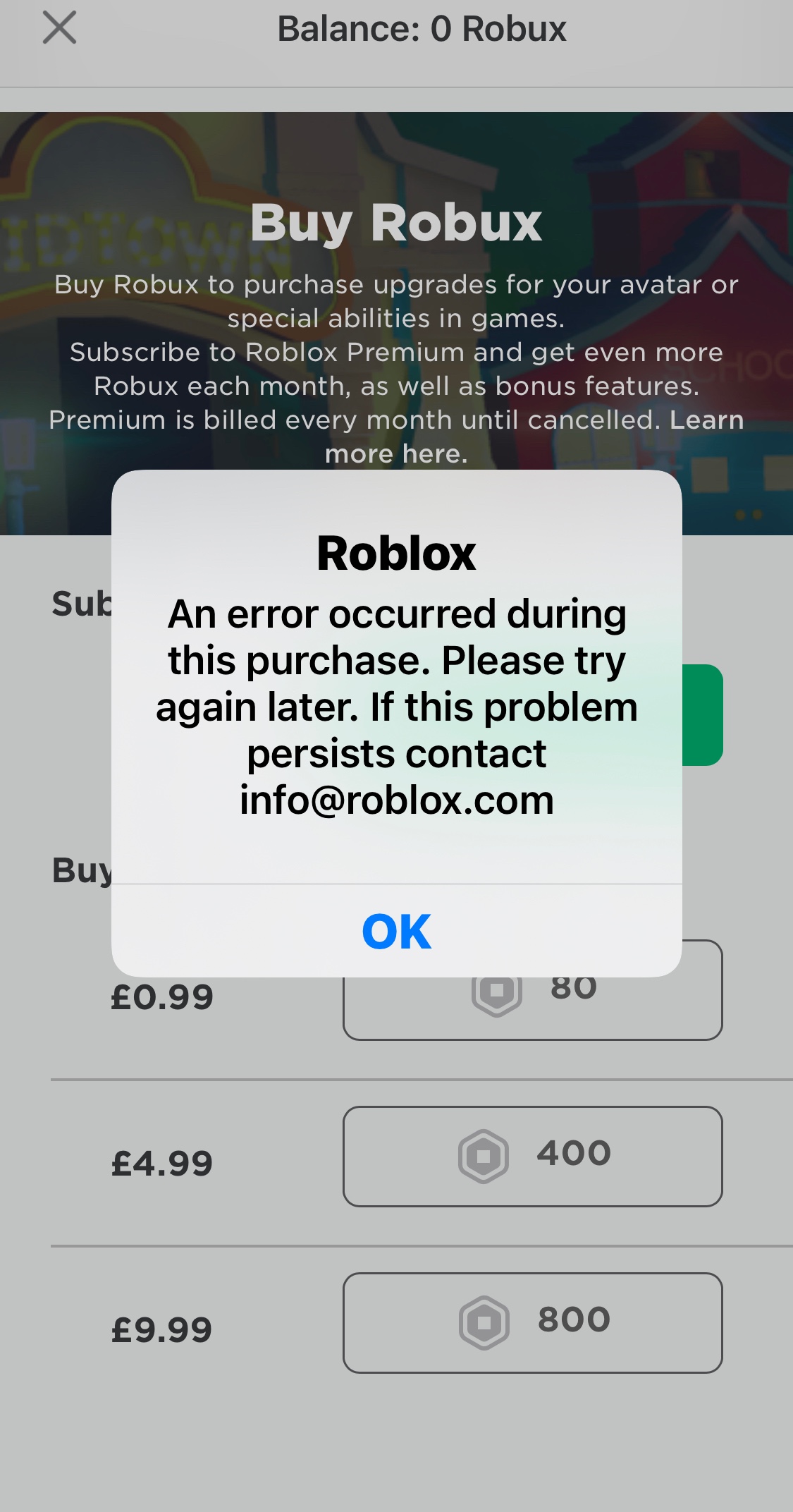 Can't buy Robux - Apple Community