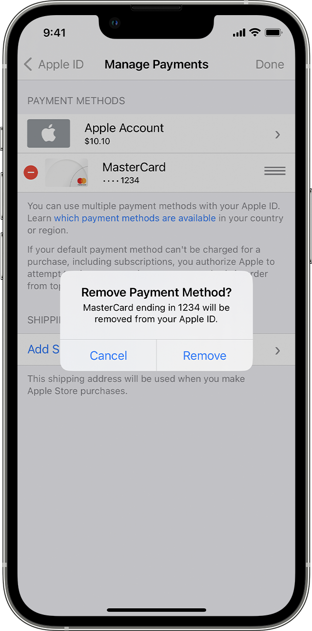 Add a payment method - Apple Support