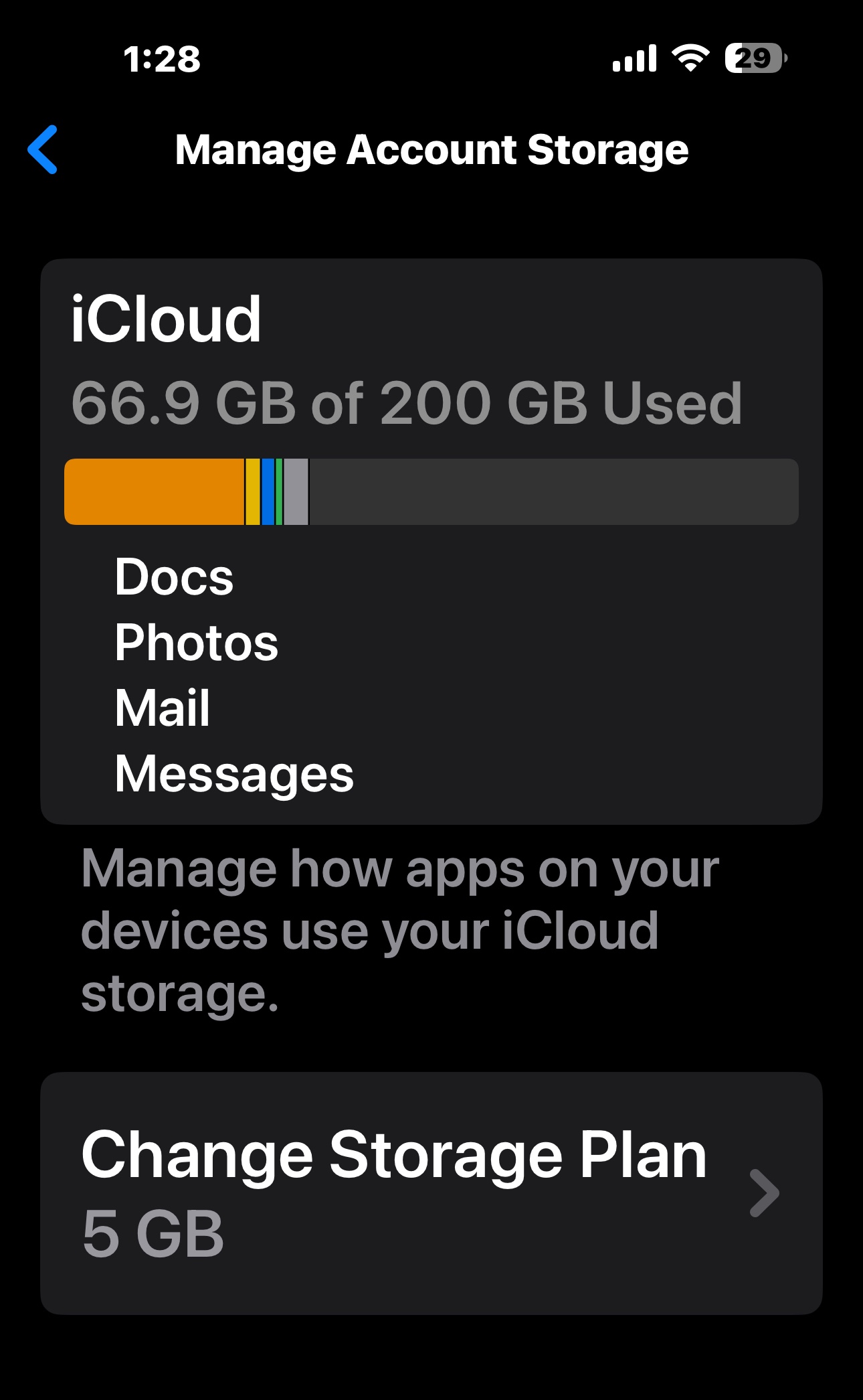 iCloud showing 5 Gb plan but iCloud usage… Apple Community