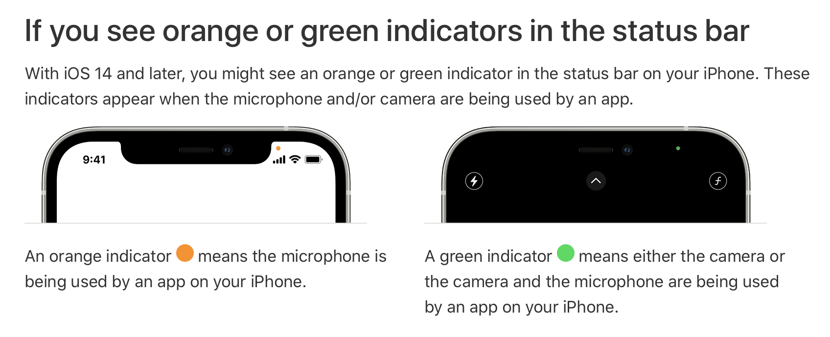 Is the green dot on the top of my screen … Apple Community
