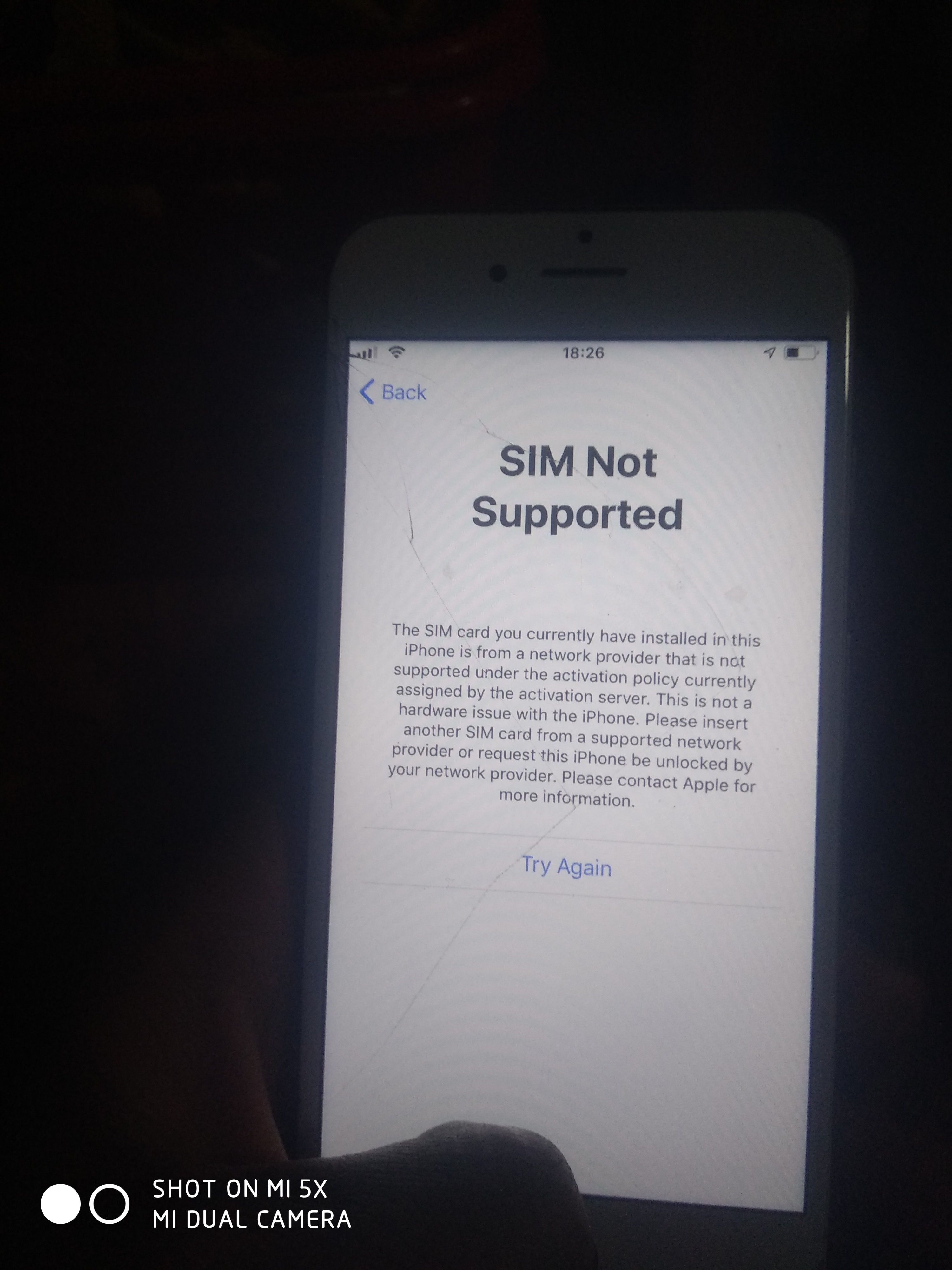 "SIM Not Supported" - Apple Community