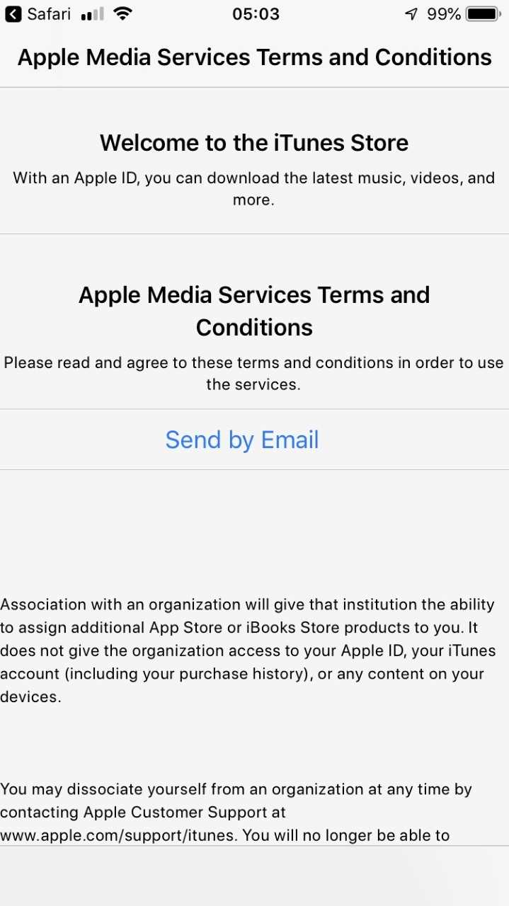 Cannot accept Apple Media Services Terms … - Apple Community