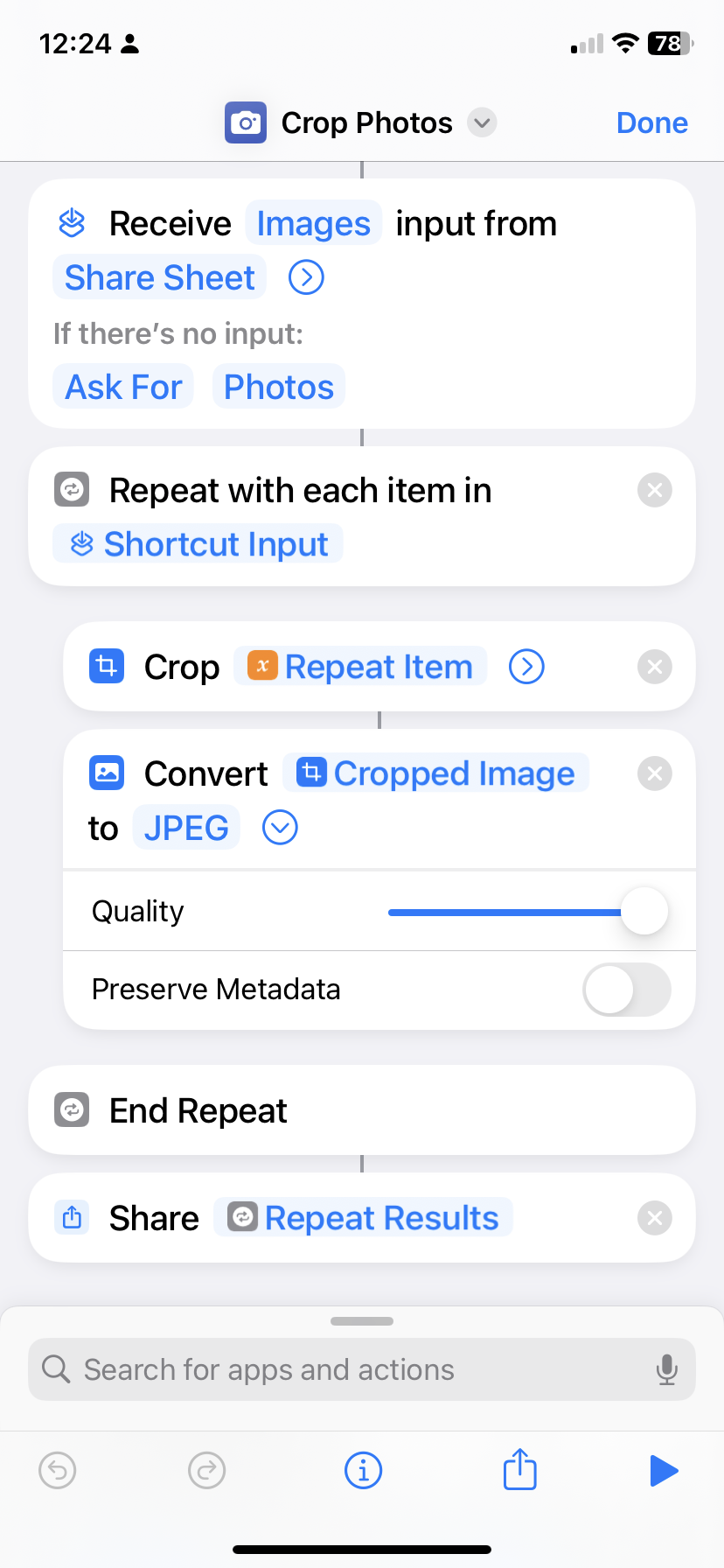 Batch Cropping Photos on iPhone with Shor… - Apple Community