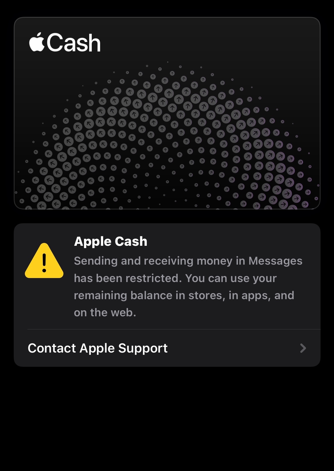 Apple Cash card not working Apple Community