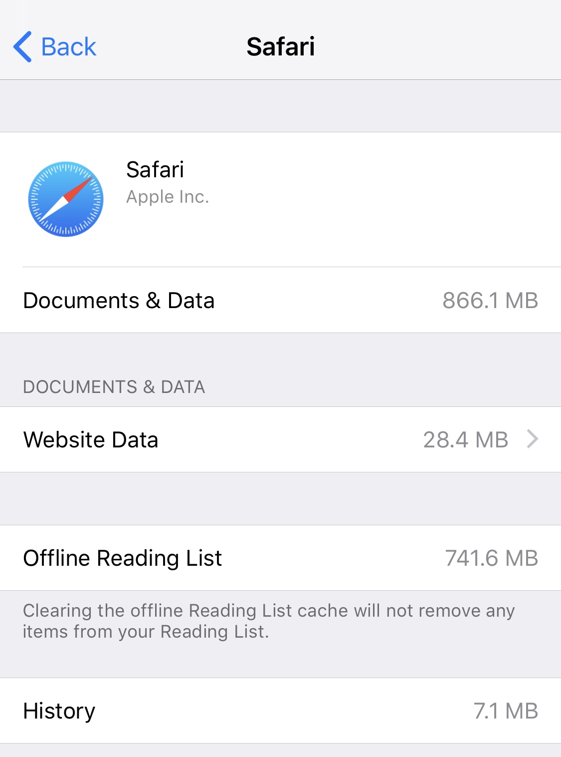 clear reading list safari ipad