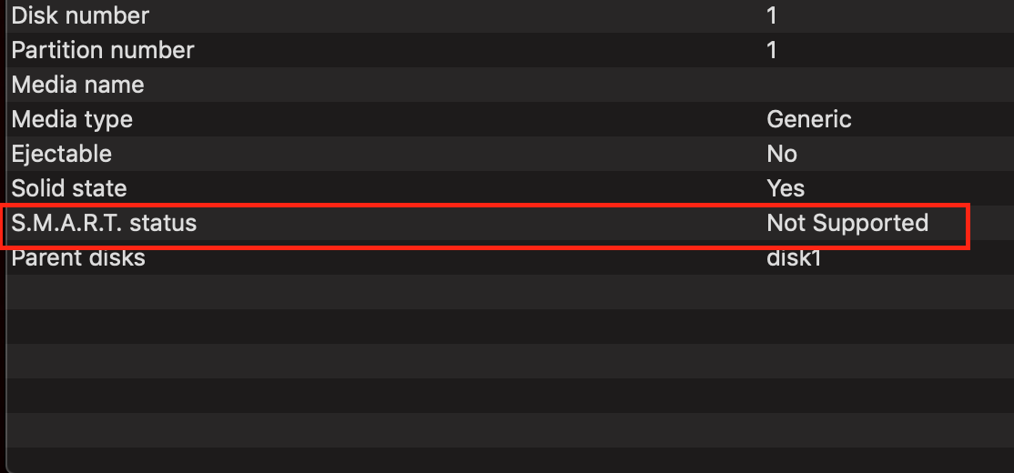 S.M.A.R.T. Status is "Unsupported" on my… Apple Community