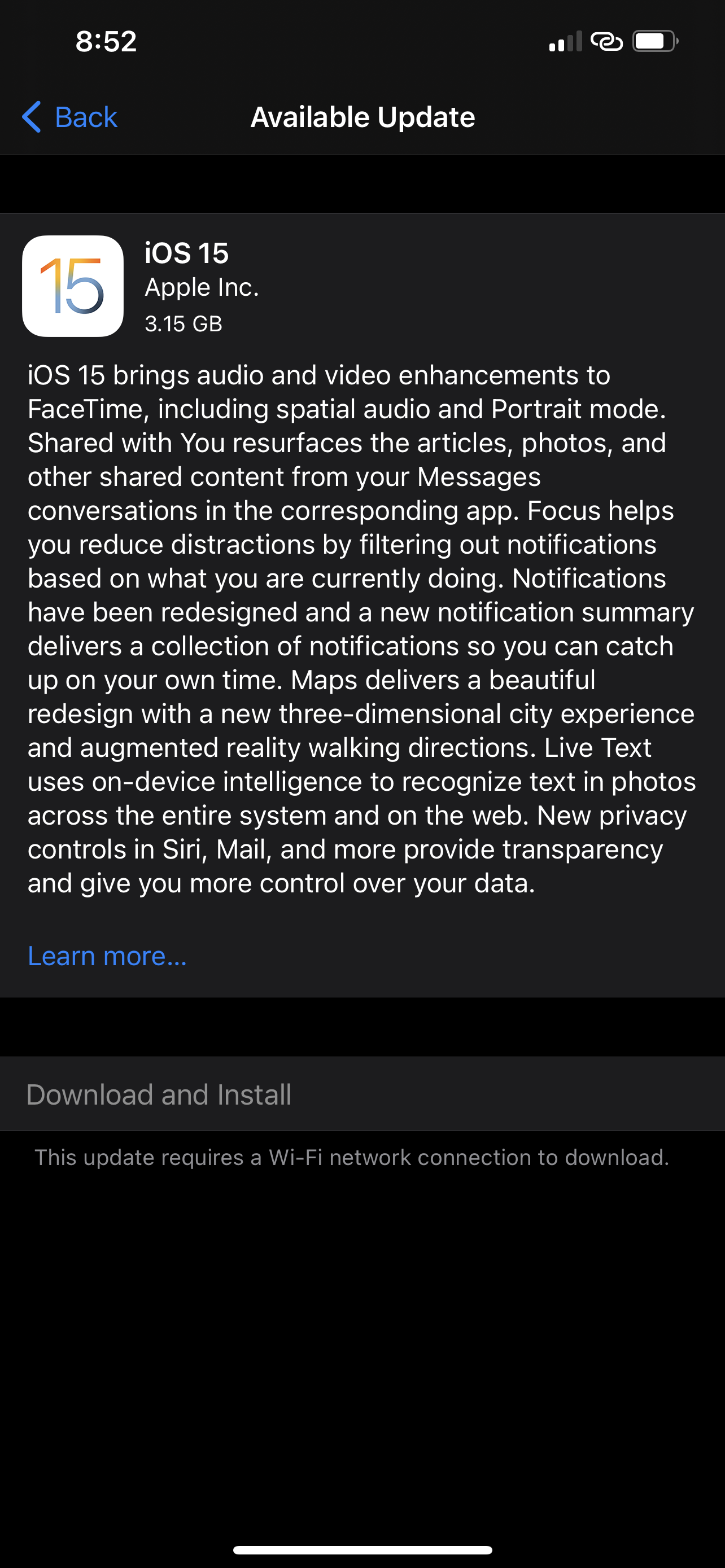 Upgrade to iOS 15 Apple Community