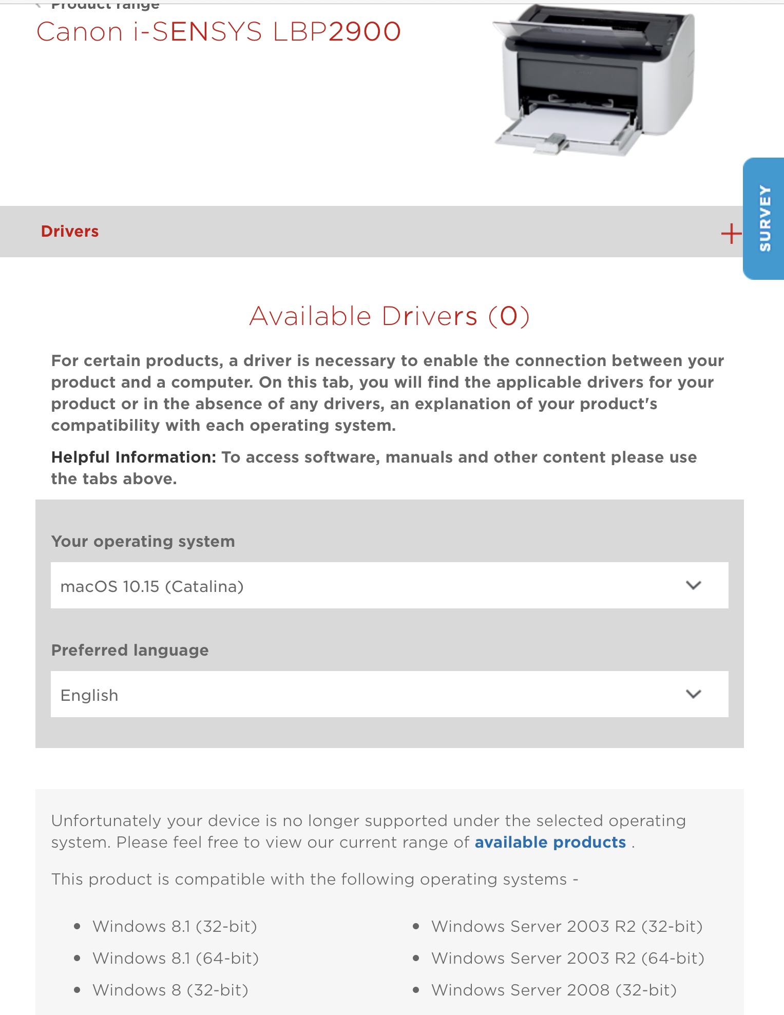 Catalina Driver For Canon Lbp 2900 Apple Community
