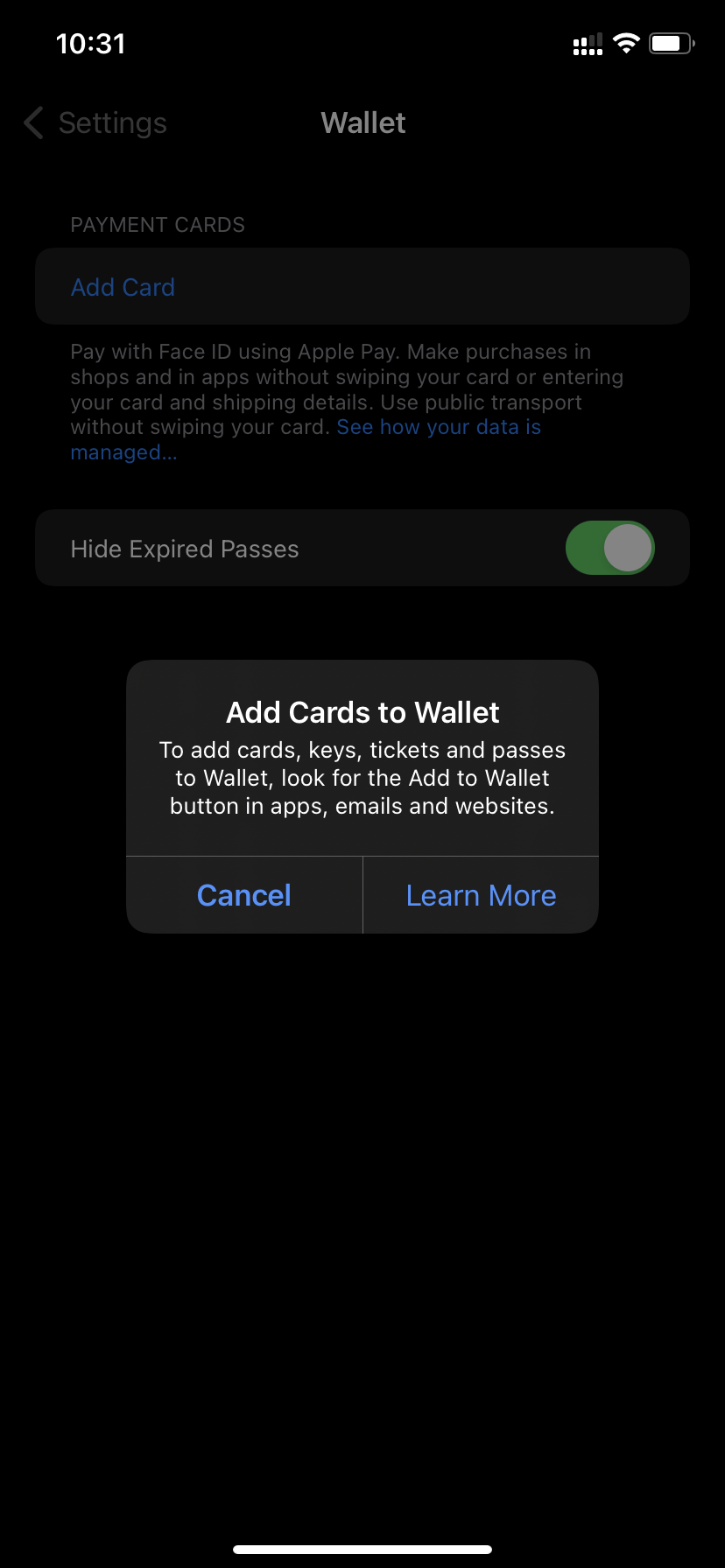 My wallet is not working card is not add - Apple Community