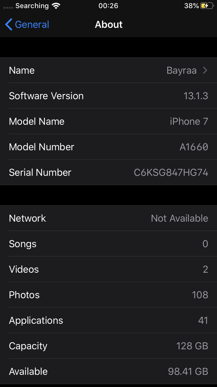 Ip7 A1660 Modem Firmware Is Blank And No Apple Community