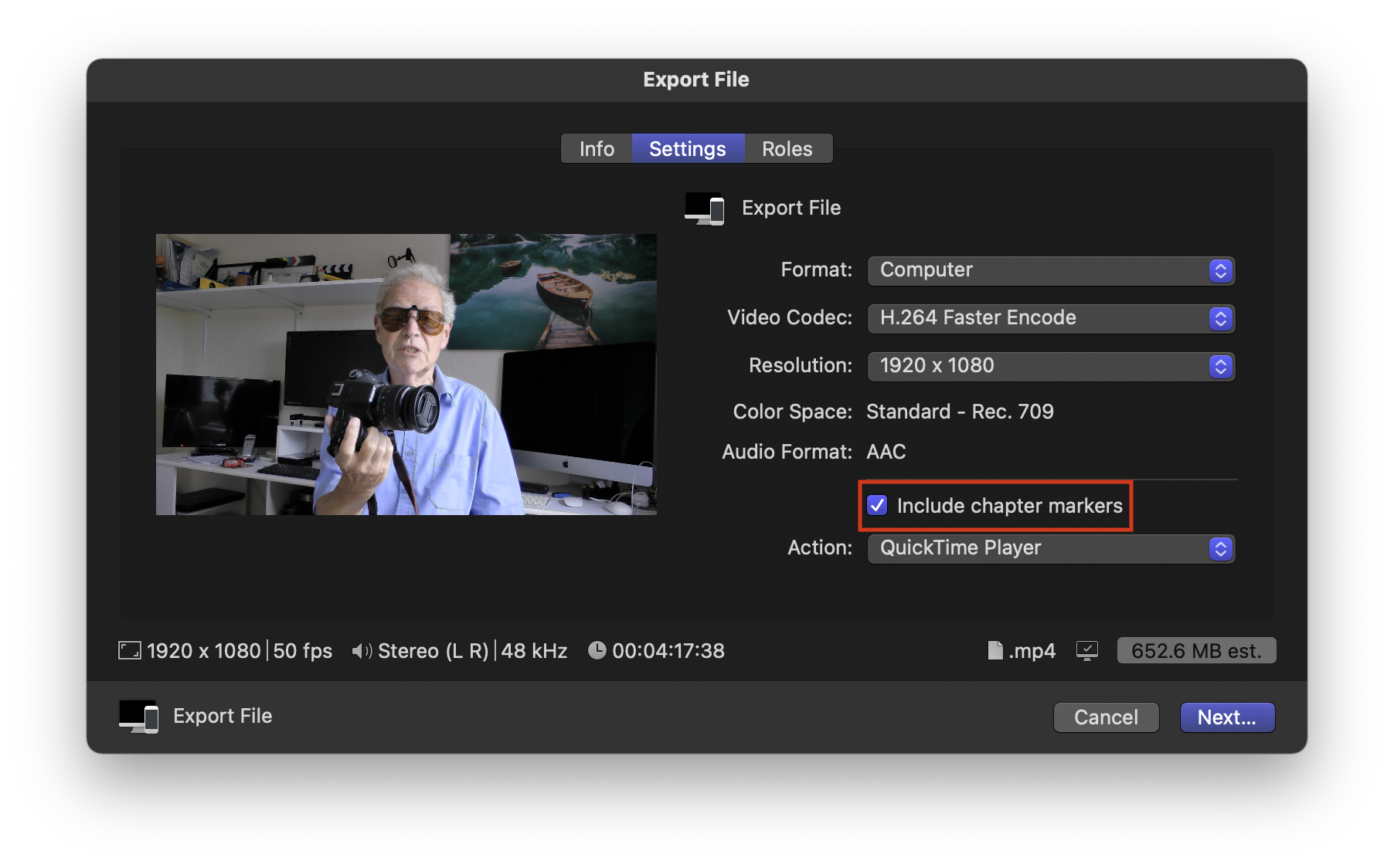 Chapter markers in online videos (NOT DVD… Apple Community