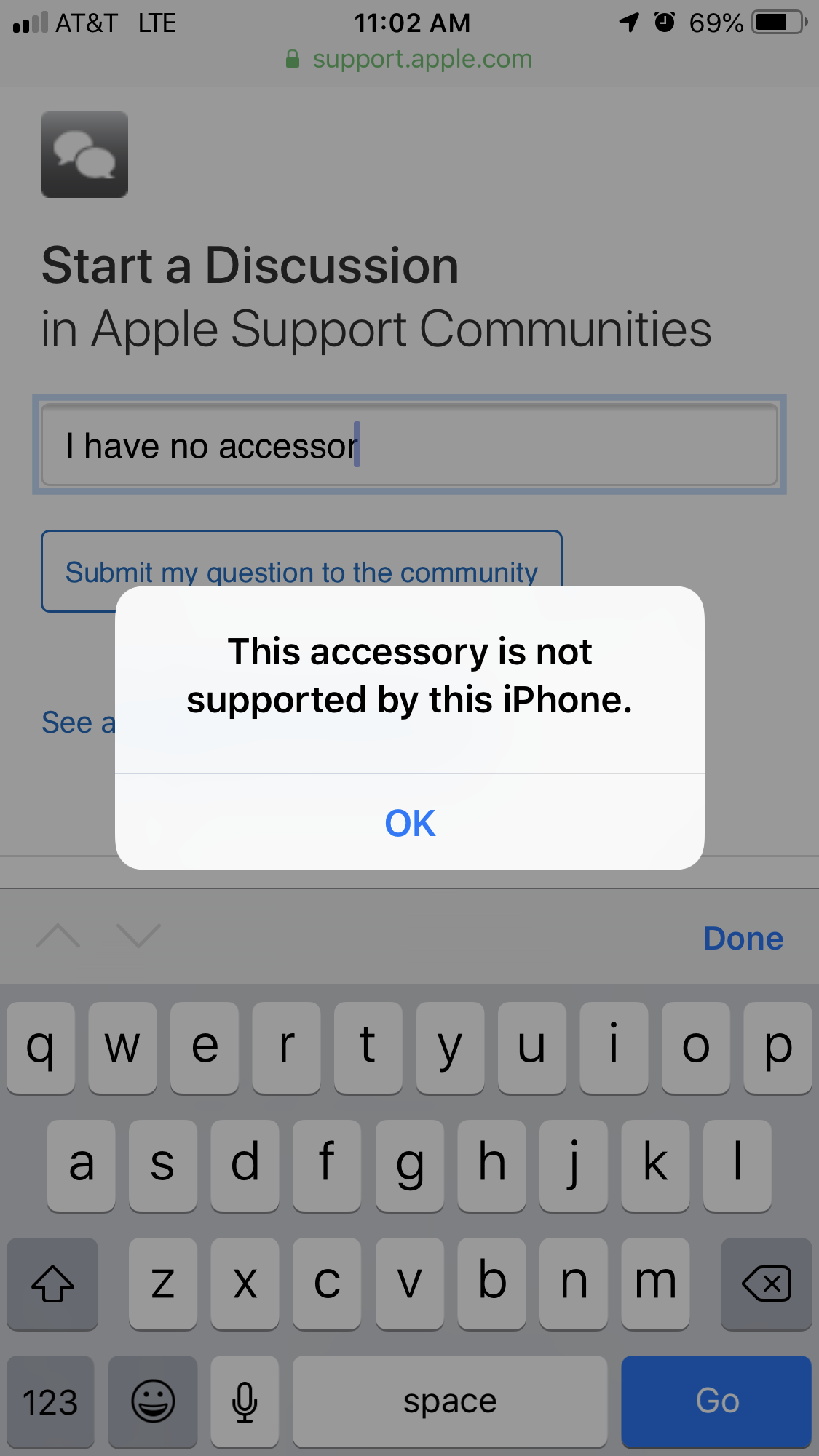 I have no accessory attached to iPhone bu… Apple Community