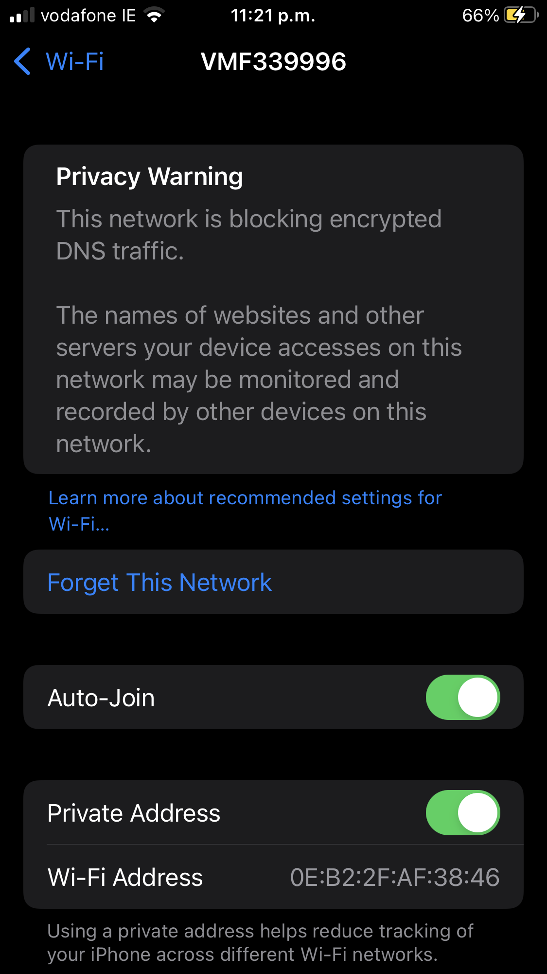how do i stop the privacy warning Apple Community