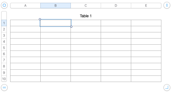 blank chart with 4 columns