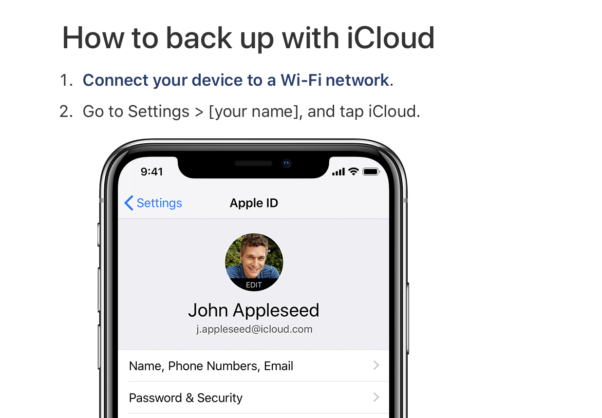 Crear una cuenta icloud