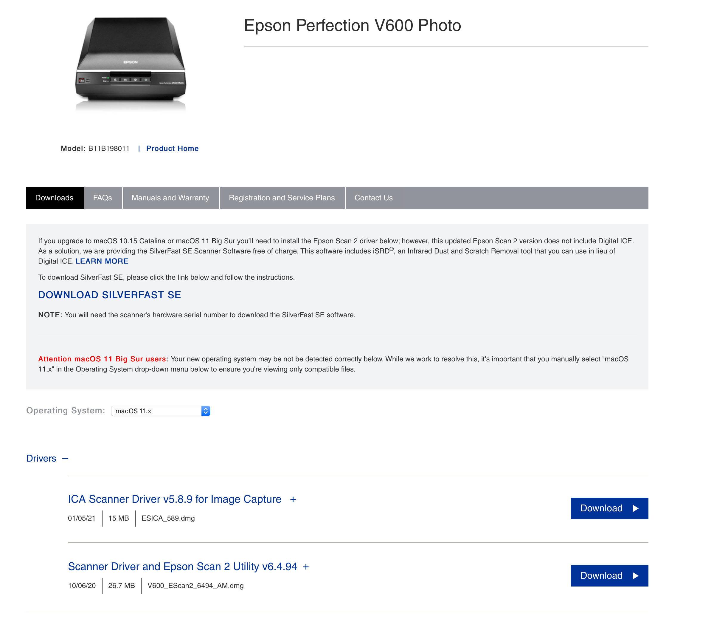 Epson Perfection V600 Photo Scanner - Certified ReNew