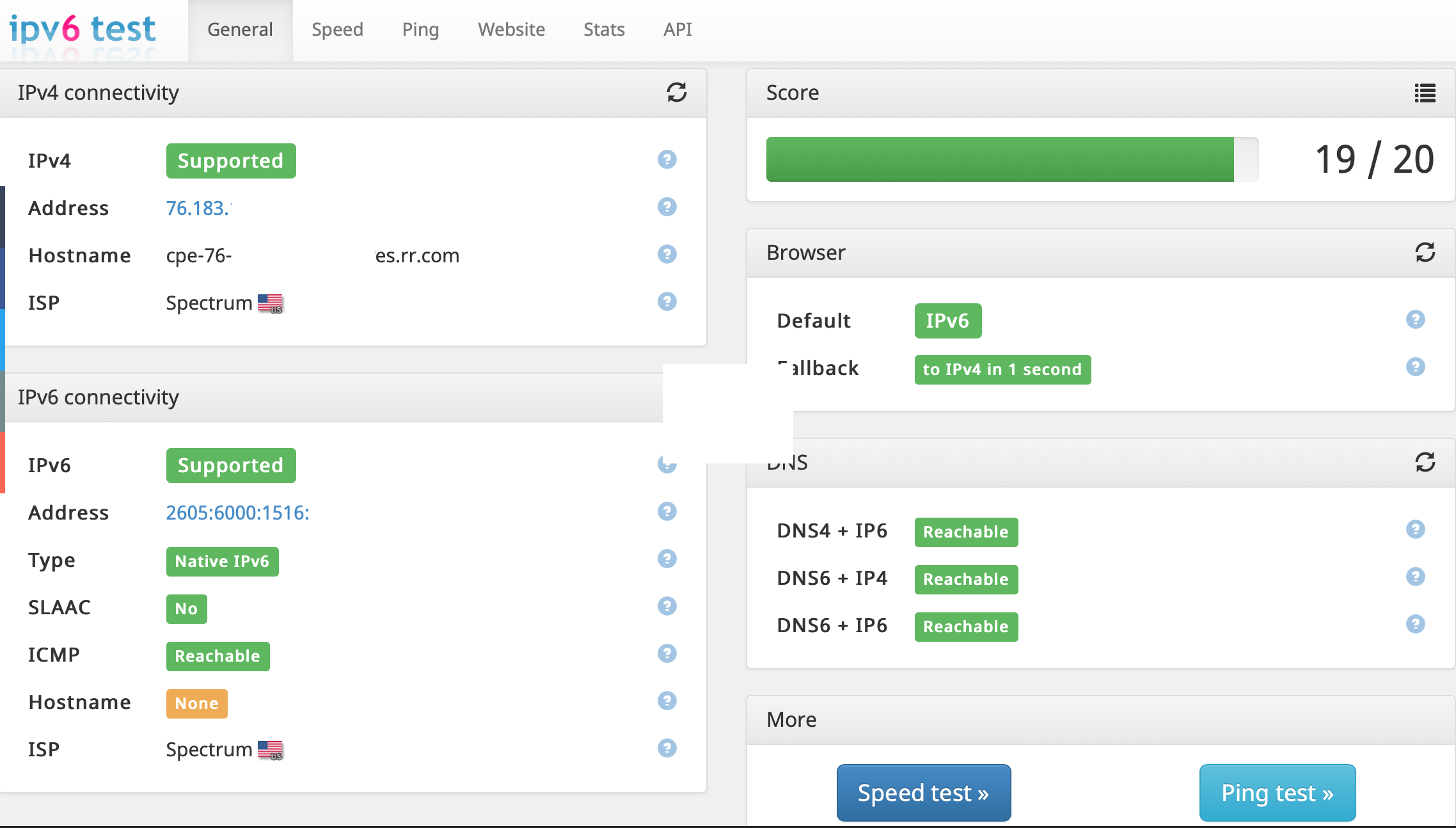 Ipv6 Test. Test 6. Ipv6 to HOSTNAME. Net browser.